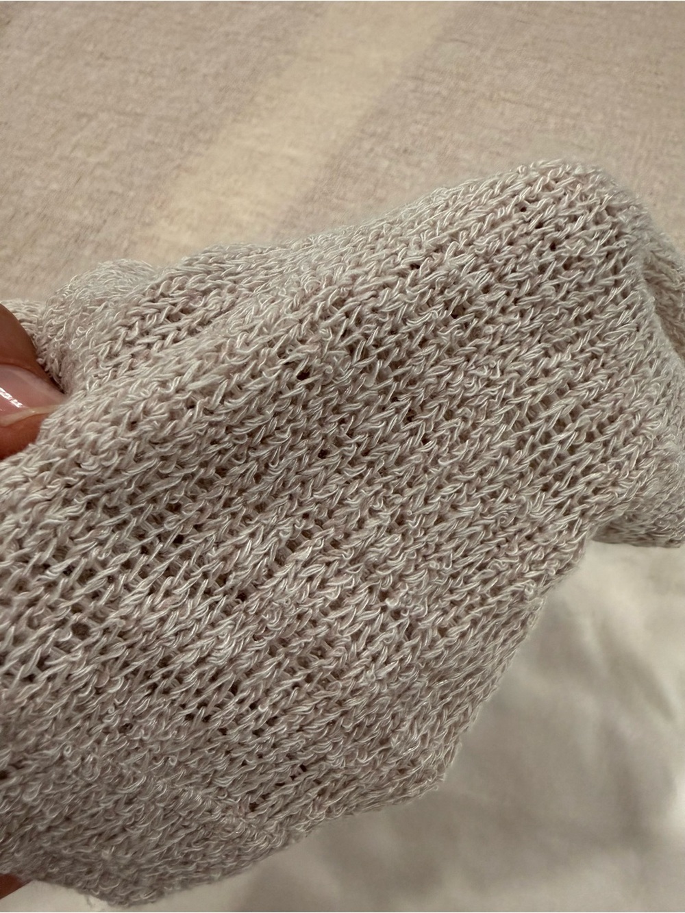 Carly Jean Los Angeles Molly Knit Duster- TAN/BEIGE L - Picture 6 of 8